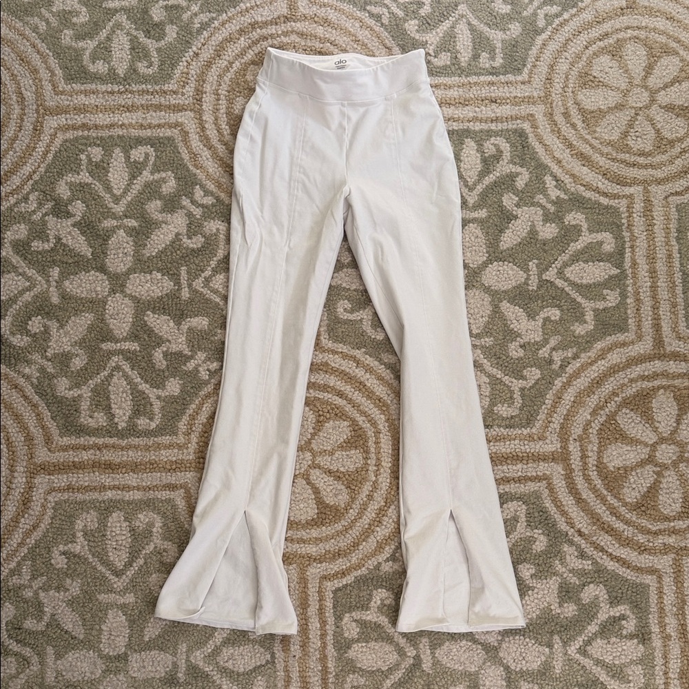 ALO Yoga White Flared Pants